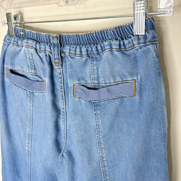 Anthropologie Pilcro Beach Cargo Mid-Rise Barrel Jeans Joggers Size 25 - Picture 7 of 10